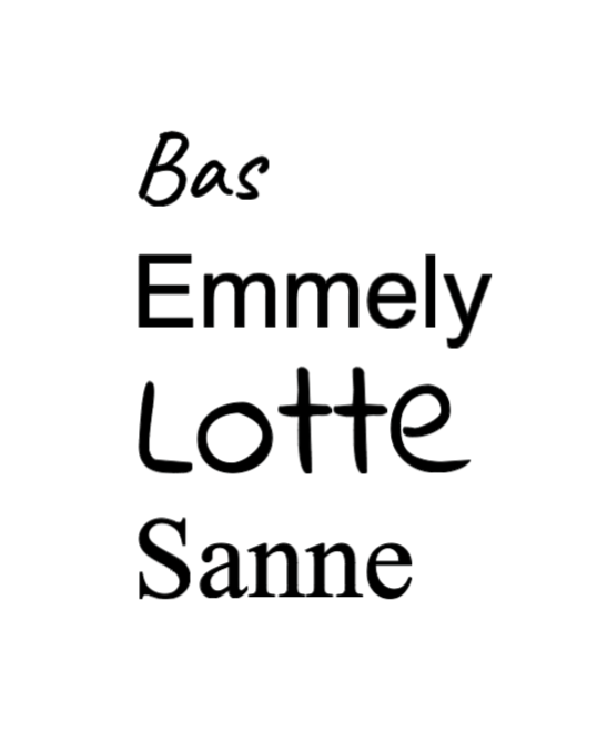 Naamsticker | 5 stuks