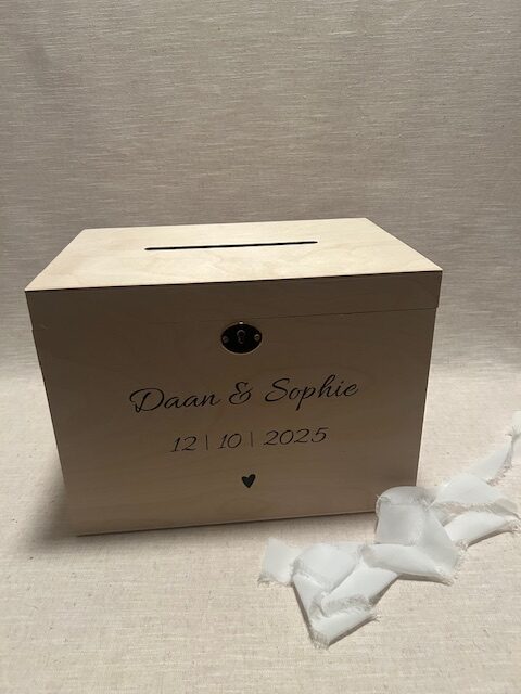 Enveloppendoos | Namen & datum
