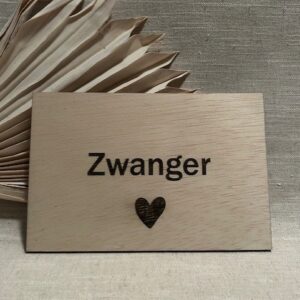 Houten kaart | Zwanger