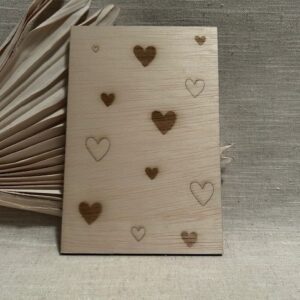 Houten kaart | Hartjes