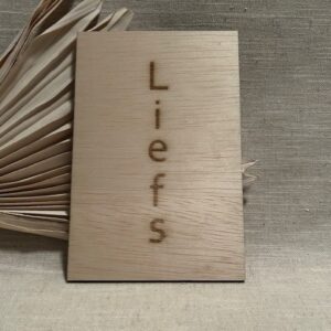 Houten kaart | Liefs