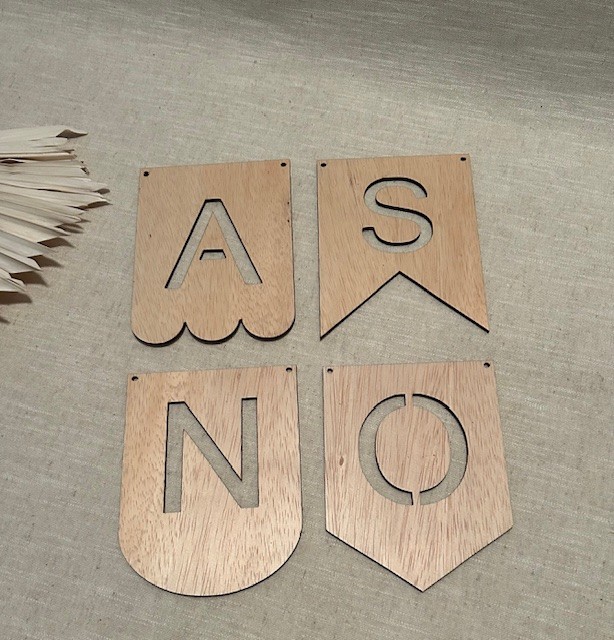 Houten vlaggetjes
