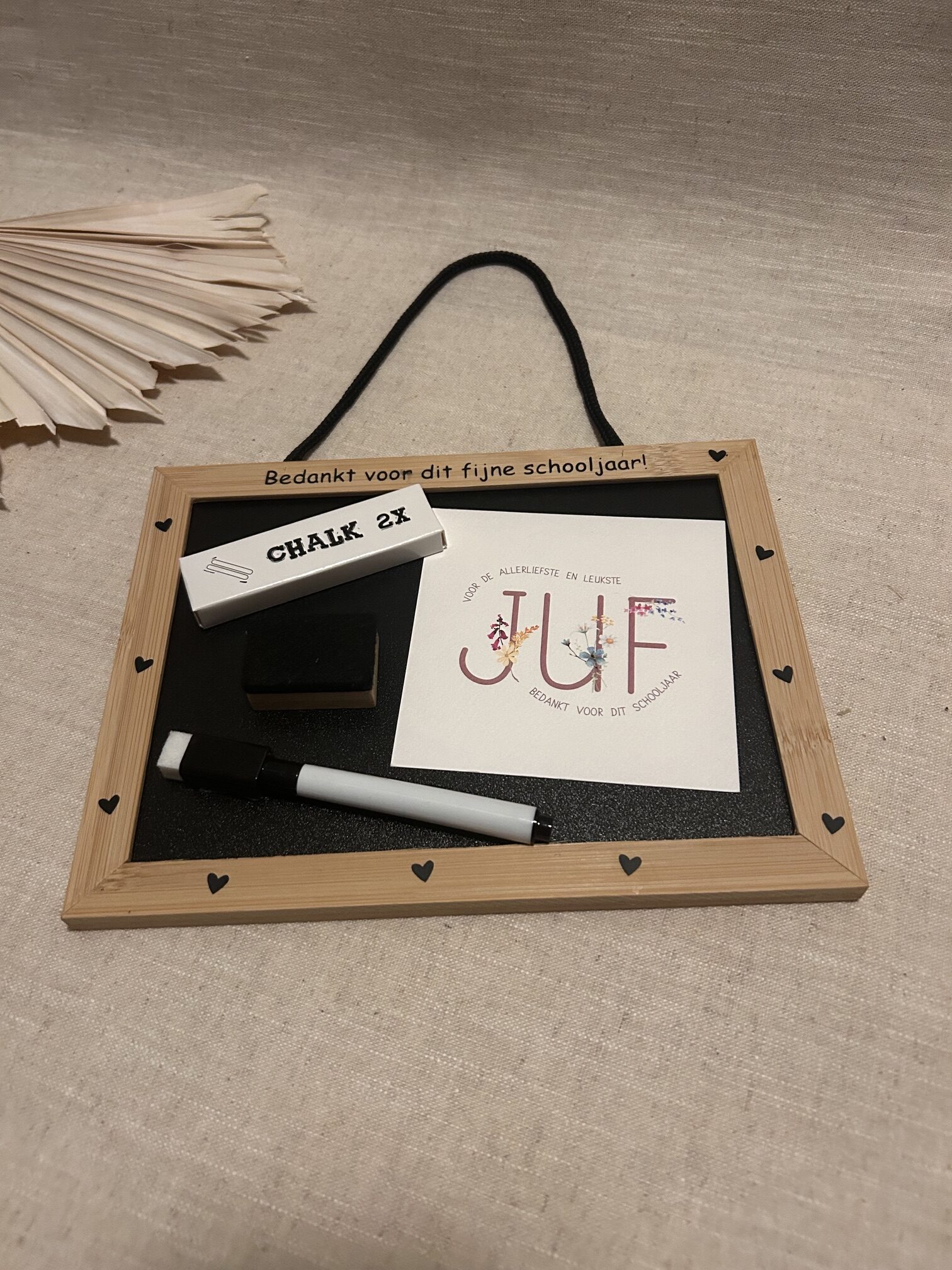 Krijt & white boardje met accessoires