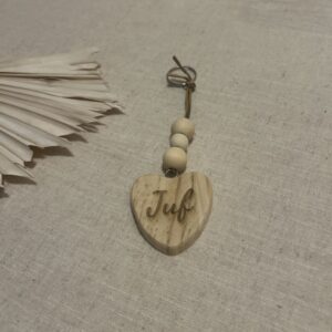 Sleutel / tassenhanger Juf