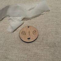 Bruiloft label met initialen