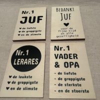 Cadeau Juf en vader,opa