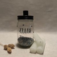 Kraamtopper potje kaarsen met muisjes