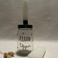 Kraamtopper potje kaarsen